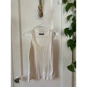 ApT.9 women’s size petite small sequin white tank top blouse